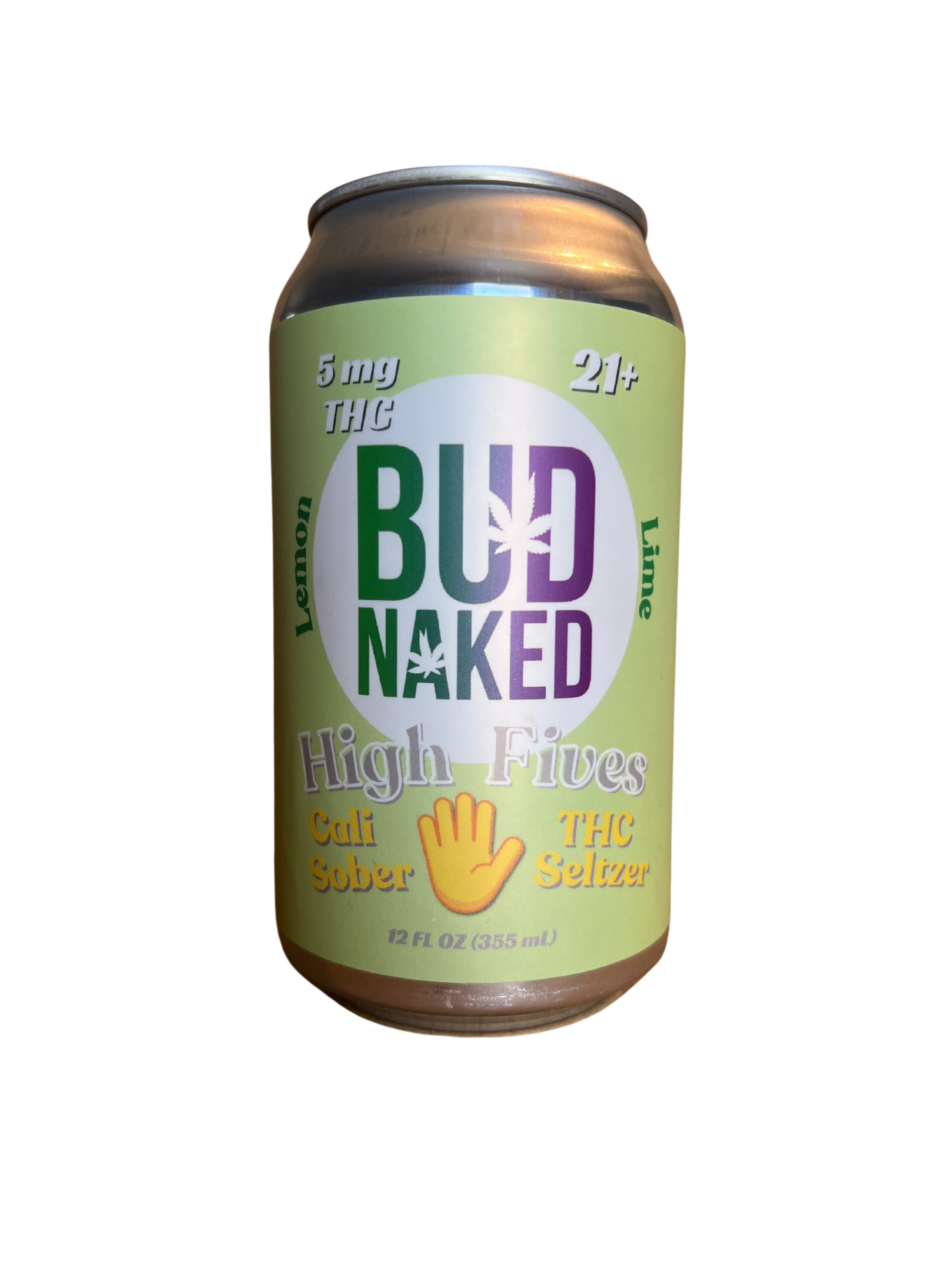 Bud Naked Lemon Lime High Five Seltzer 12 ounce, 4 pack
